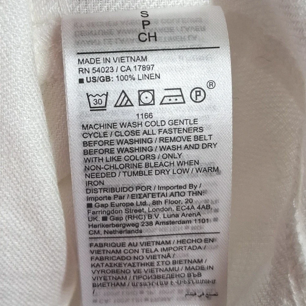 Banana Republic White 100% Linen Utility Jumpsuit Long Sleeve NWT S 882685-01-1